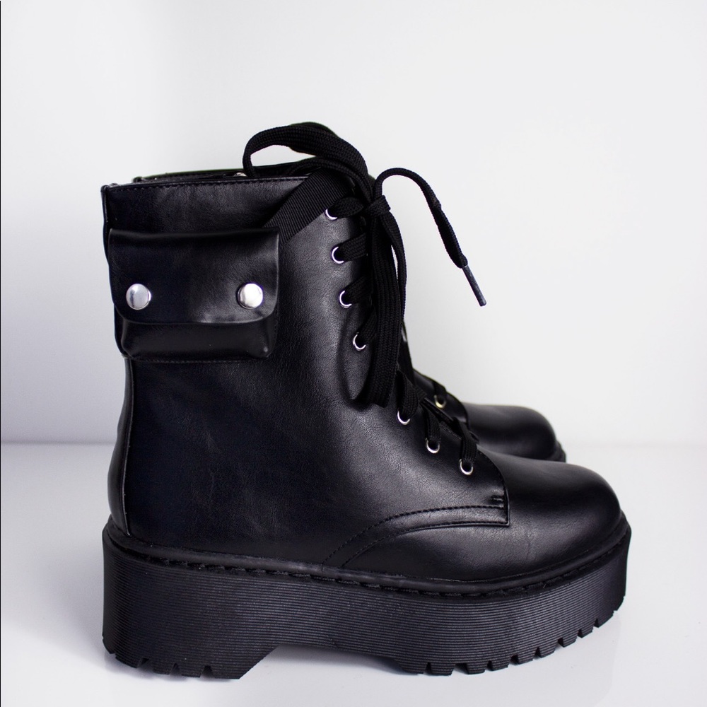 Platform Combat boots - Picture 6 of 6